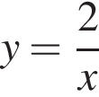 y= дробь: чис­ли­тель: 2, зна­ме­на­тель: x конец дроби 