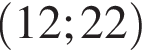 левая круглая скобка 12;22 правая круглая скобка