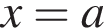 x=a
