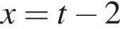 x=t минус 2