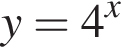 y=4 в сте­пе­ни x 