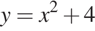  y = x в квад­ра­те плюс 4
