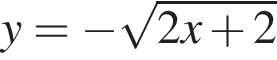 y= минус ко­рень из: на­ча­ло ар­гу­мен­та: 2x плюс 2 конец ар­гу­мен­та 