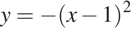 y= минус левая круг­лая скоб­ка x минус 1 пра­вая круг­лая скоб­ка в квад­ра­те 