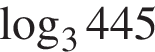  ло­га­рифм по ос­но­ва­нию 3 445